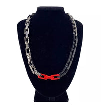 Load image into Gallery viewer, Glam Couture Accessories™ - Red “L-U-V” Monogram Chain Necklace
