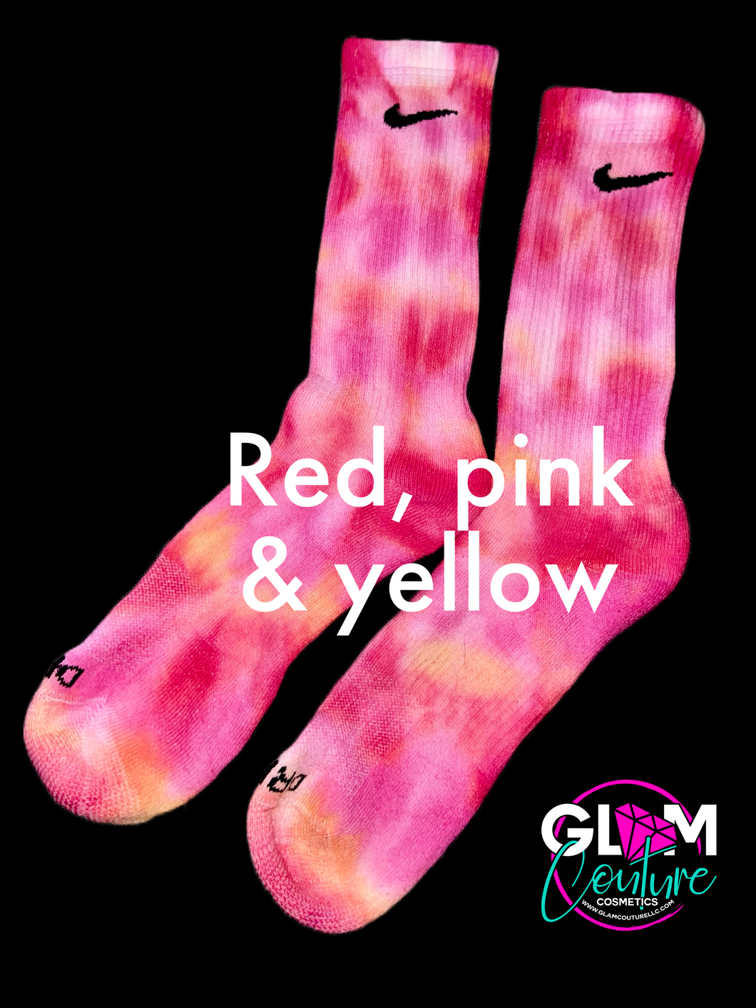 Glam (Inspired) Merch™ - Pink Tie-Dye Nike Socks