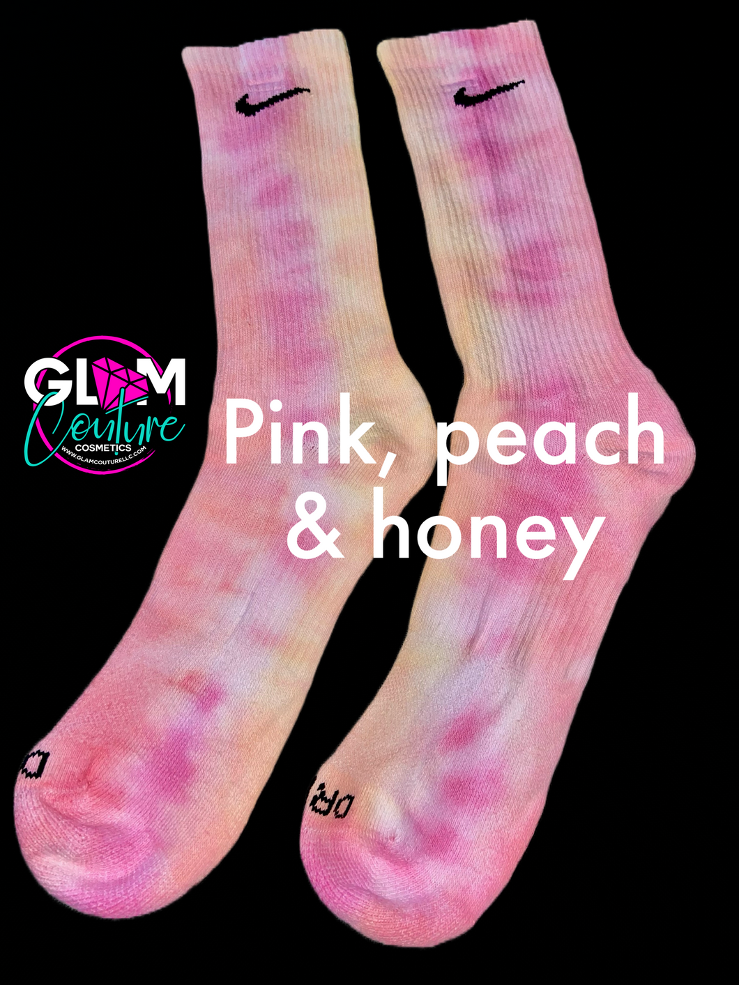Glam (Inspired) Merch™ - Pink Tie-Dye Nike Socks