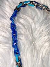 Load image into Gallery viewer, Glam Couture Accessories™ - Blue “L-U-V” Monogram Chain Necklace
