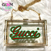 Load image into Gallery viewer, Glam (Inspired) Merch™ - Custom “PUCCI” Acrylic Clutch
