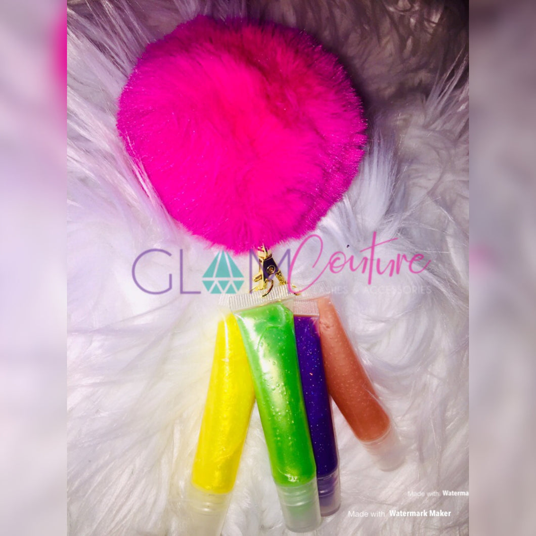 Glam Couture Accessories™ - Mink Keychain W/ Lipgloss