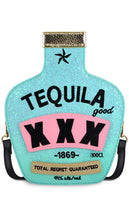 Load image into Gallery viewer, Glam (Inspired) Merch™ - Turquoise Sparkle Tequila Purse
