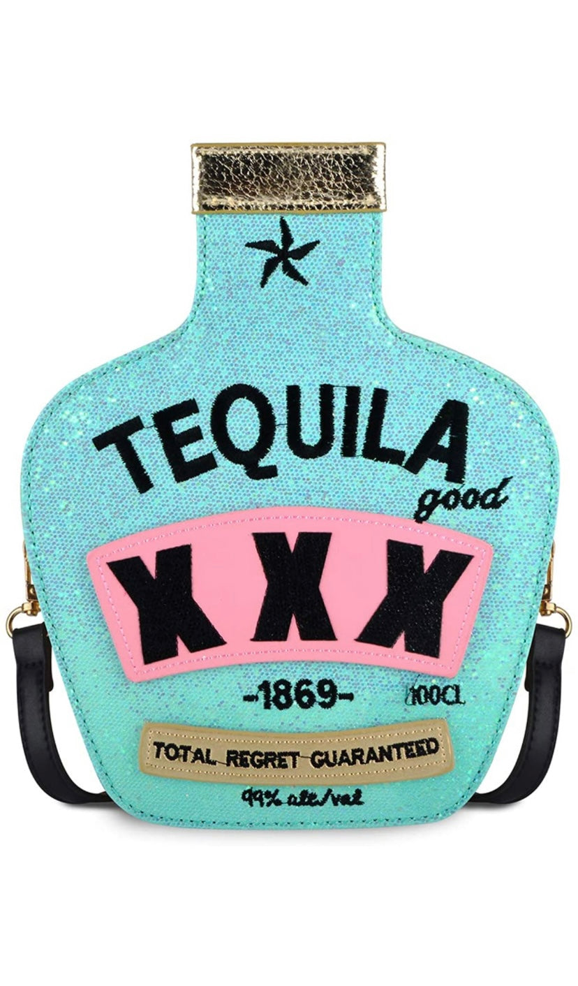 Glam (Inspired) Merch™ - Turquoise Sparkle Tequila Purse