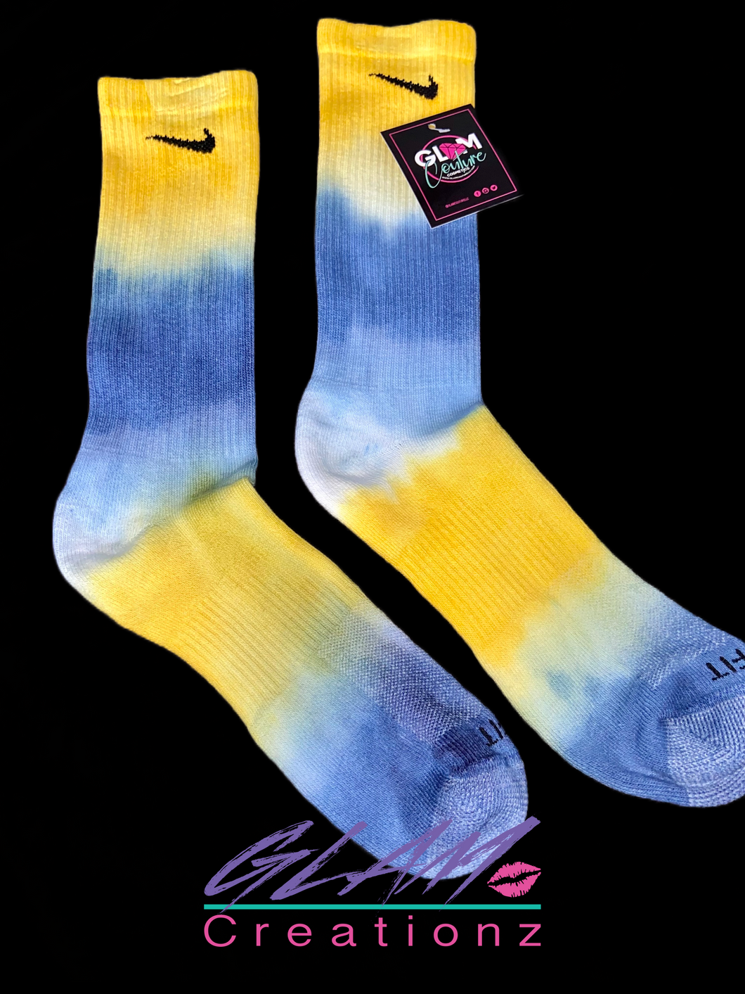 Blue and yellow nike socks shop