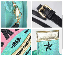 Load image into Gallery viewer, Glam (Inspired) Merch™ - Turquoise Sparkle Tequila Purse
