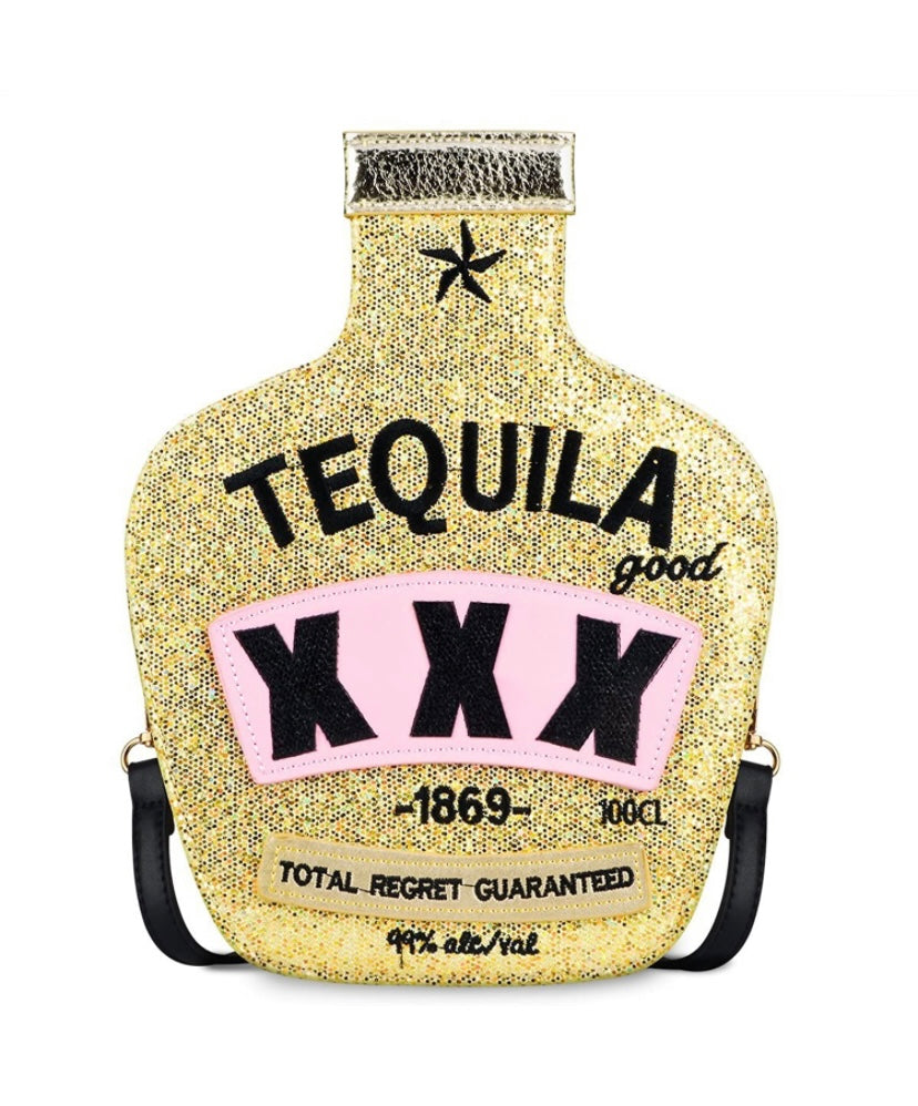 Glam (Inspired) Merch™ - Gold Sparkle Tequila Purse